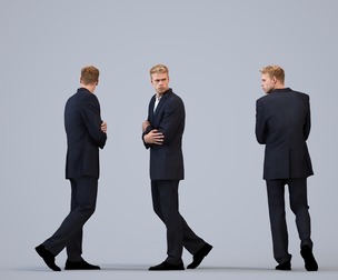 00324_Boris003 Adult Caucasian male walking through office in autumn or spring business attire