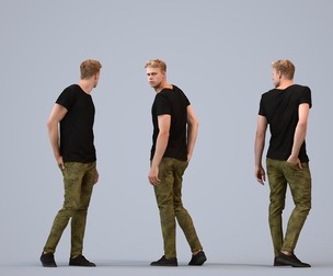 00328_Boris003 Adult Caucasian man waiting in public space wearing casual summer clothing