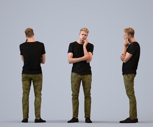 00328_Boris006 Adult Caucasian man standing in public space wearing casual summer clothing
