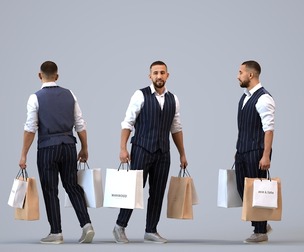 00313_Adil010 Adult Black man shopping in casual autumn or spring attire