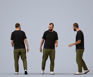 00344_Mansur008 Adult Middle Eastern man walking in casual summer attire for public spaces