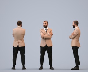 00346_Mansur003 Adult Middle Eastern male waiting in office wearing transitional seasonal business