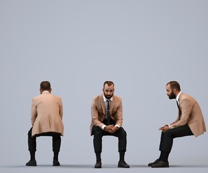 00346_Mansur008 Adult Middle Eastern male waiting in office wearing autumn or spring business attire