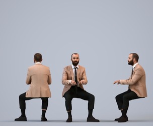00346_Mansur010 Adult Middle Eastern man sitting in office wearing transitional seasonal business