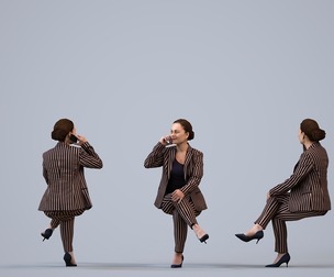 00347_Anisa011 Adult Caucasian woman calling on smartphone in office wearing transitional attire