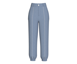 Girls Denim Blue Jogger Pants | Marvelous / Clo3d / obj / fbx