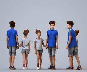 00352_Lucas006 Mixed-ethnicity teens bonding in casual summer attire for public spaces