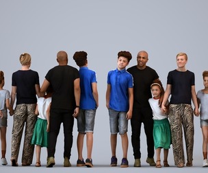 00355_Sophie019 Adult Caucasian people bonding together at home in casual summer attire