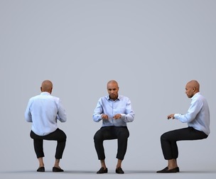 00363_Carl014 Adult Black male sitting in office wearing transitional seasonal business attire