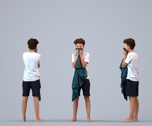 00367_Lucas005 Teen mixed-race male relaxing at home in casual summer clothing