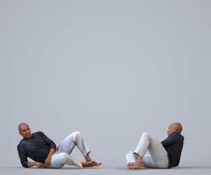 00369_Carl004 Adult Black male relaxing at home in autumn or spring attire