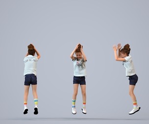 00371_Chloe004 Teen Caucasian girl exercising in casual summer sportswear for recreational facility