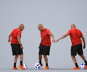 00373_Carl009 Adult Black male exercising in summer sportswear for fitness environments