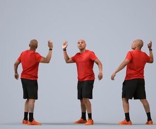 00373_Carl008 Adult Black male exercising in athletic wear for sports environments