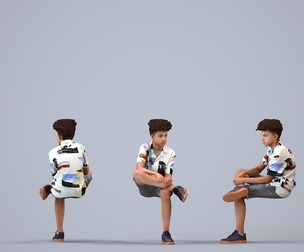 00378_Lucas009 Teen mixed-race male relaxing in public space wearing casual summer clothing