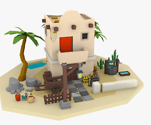 LowPoly Desert Building