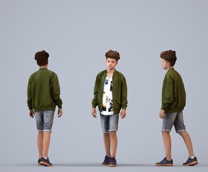 00378_Lucas003 Teen mixed-race male waiting in public space wearing transitional seasonal clothing