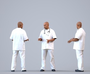 00379_Carl005 Adult Black male presenting in professional setting wearing summer attire
