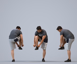 00386_Mansur008 Adult Asian male exercising in sports attire for fitness environments