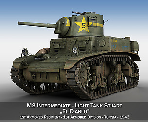 M3 Light Tank Stuart - El Diablo