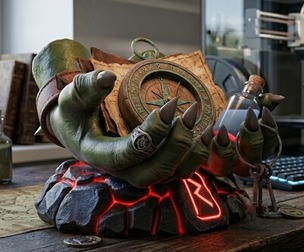 Horizontal Fantasy Monster Hands Desk Organizer 3D Print STL