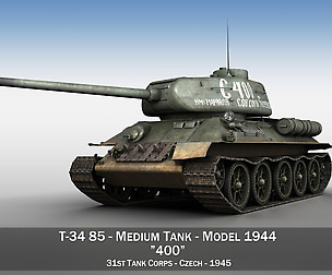 T-34 85 - Soviet medium tank - 400