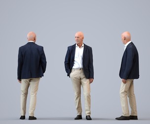 00391_James003 Senior Caucasian businessman waiting in office wearing autumn or spring attire