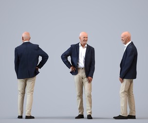 00391_James006 Senior Caucasian man waiting in office wearing autumn or spring business attire