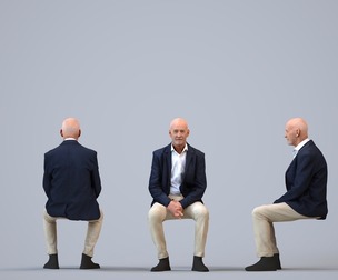 00391_James009B Senior Caucasian man sitting in office wearing autumn or spring business attire