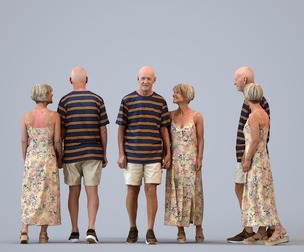 00392_Julie018 Senior Caucasian couple bonding in public wearing casual summer clothing