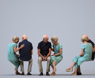 00394_Julie014 Senior Caucasian adults sitting together bonding in casual summer attire