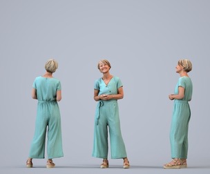 00394_Julie005 Senior Caucasian woman relaxing at home in casual summer attire