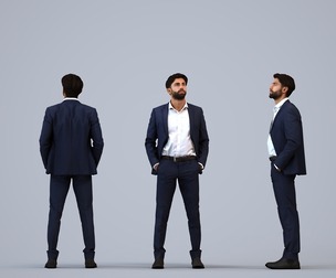 00399_Simon003 Adult Middle Eastern man waiting in office wearing autumn or spring business attire