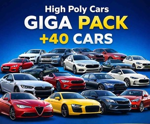 40+ High Poly Cars Mega Pack – Premium 3D Vehicle Collection