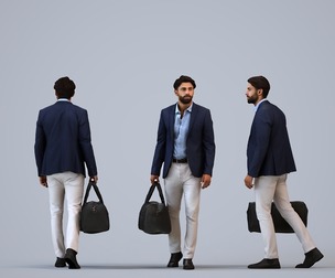 00401_Simon013 Adult Middle Eastern man waiting in office wearing autumn or spring business attire