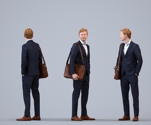 00416_Wim002 Adult Caucasian man waiting in office wearing transitional seasonal business attire