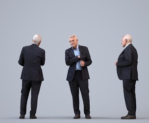 00424_Enzo006 Senior Caucasian man waiting in office wearing autumn or spring business attire