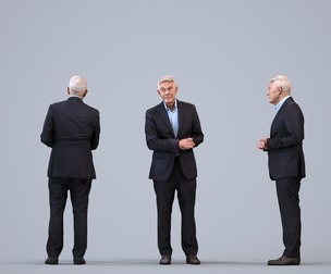 00424_Enzo003 Senior Caucasian man waiting in office wearing transitional seasonal business attire