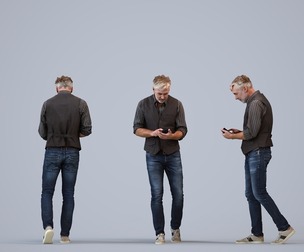 00443_Adler007 Adult Caucasian man walking publicly with smartphone in autumn attire