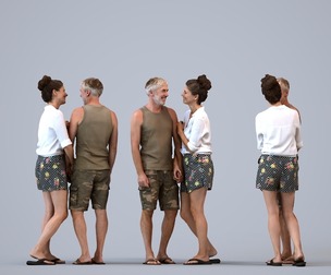 00446_Zoe012 Adult Caucasian couple bonding at home in casual summer attire