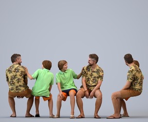 00448_Nickolas016 Adult and child Caucasian males bonding together at home in summer