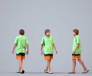 00449_Brady008 Teen Caucasian male walking through public space in summer attire