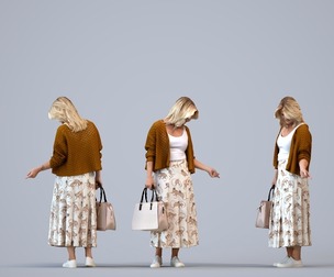 00451_Kyrsten022 Adult Caucasian woman shopping in retail environment with bag, autumn attire