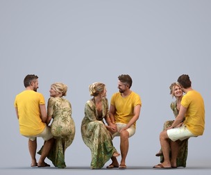 00456_Nickolas024 Adult Caucasian couple sitting together bonding at home in summer attire