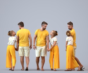 00456_Nickolas021 Adult Caucasian people walking together in casual summer clothing outdoors