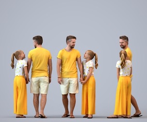 00456_Nickolas016 Adult Caucasian family bonding together at home in summer clothing