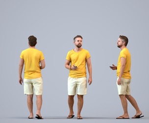00456_Nickolas010 Adult Caucasian man walking through public space with smartphone
