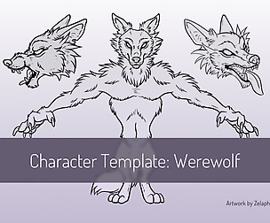 Character Design Template: Werewolf