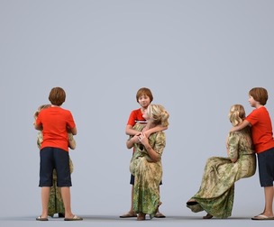 00458_Brady001 Teen Caucasian boy standing casually in summer clothing for residential visualization