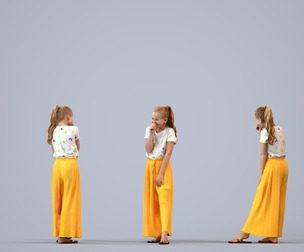 00459_Baily011 Teen Caucasian girl standing casually in summer clothing for residential home